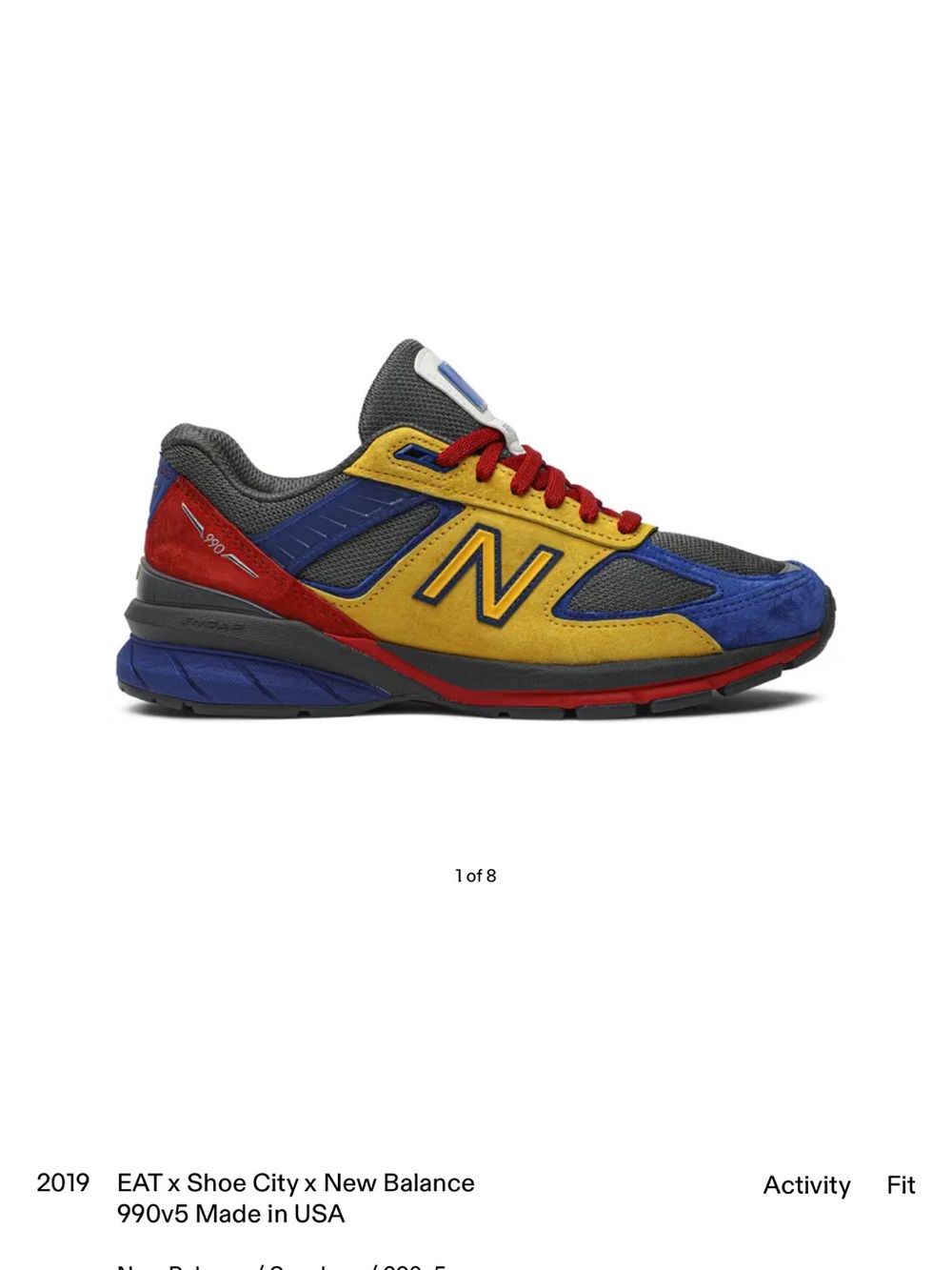 New Balance Men’s Athletic Shoe in Yellow, Blue, Red, Gray